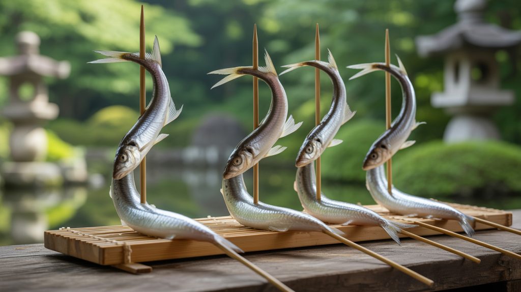 鮎の串打ちに込められた職人技